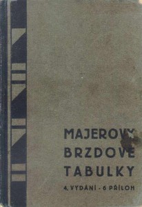 Titulka příručky Majerovy brzdévé tabulky